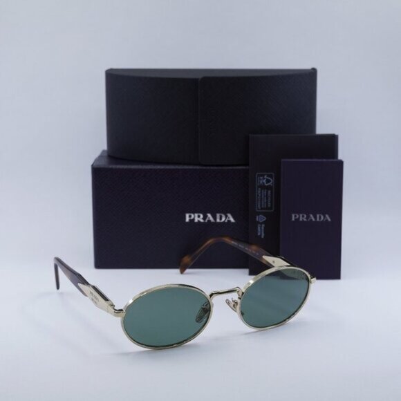 Final Price! Prada PR65ZS ZVN70L Gold Green Sunglasses - Picture 5 of 13